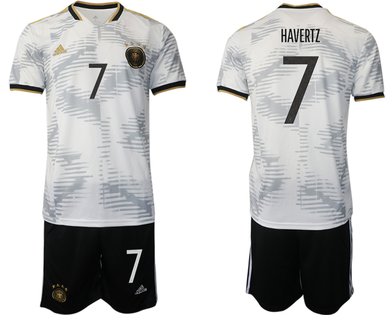 Men 2022 World Cup National Team Germany home white 7 Soccer Jersey